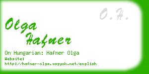 olga hafner business card